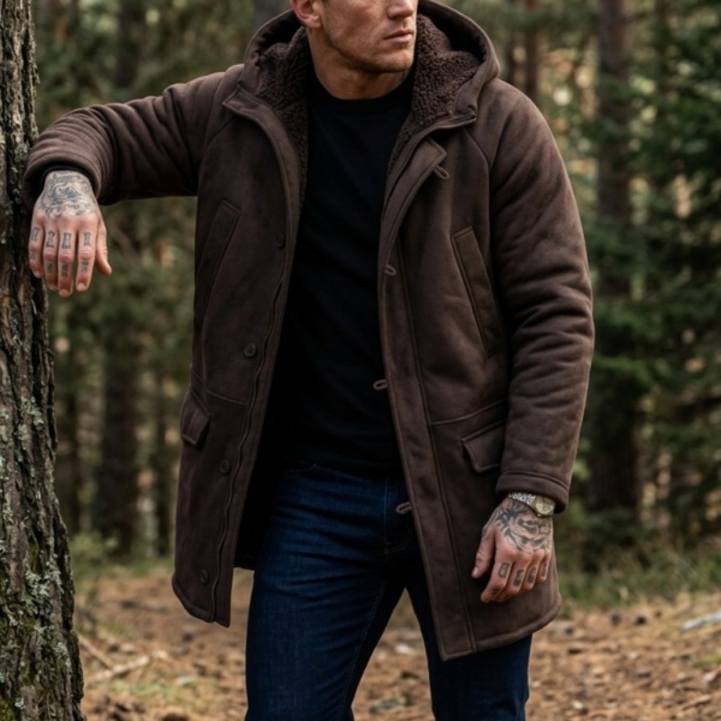 Hunting Outdoor Wear - Jaket Musim Dingin Pria Berlapis Bulu
