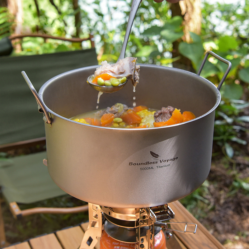 Outdoor Hunting Kitchen - Boundless Voyage panci Titanium 5,0 L