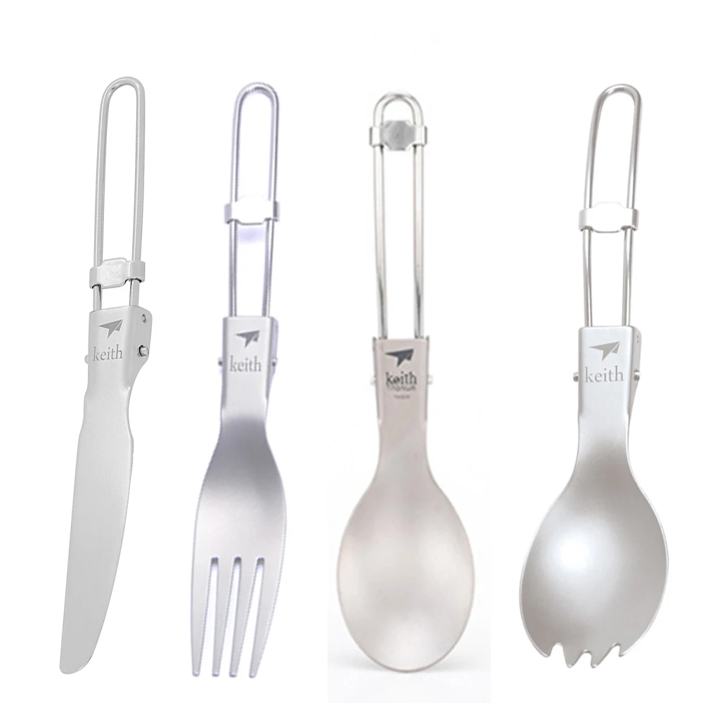 Outdoor Hunting Kitchen - Keith Set Garpu Pisau Spork Sendok