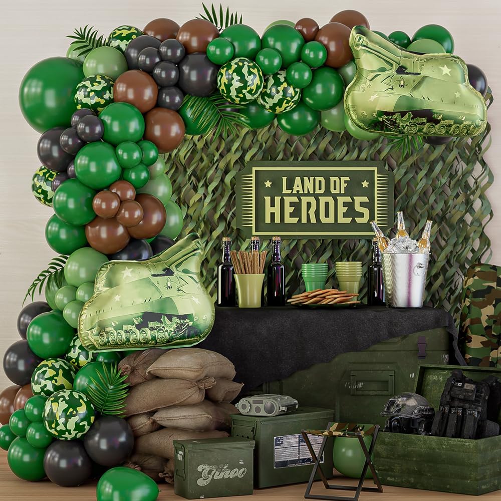 Hunting And Camping In Jungle - 115/119 buah Kit karangan bunga balon
