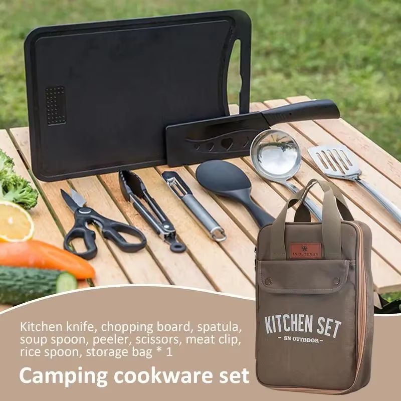 8 Buah Set Peralatan Masak Dap - Outdoor Hunting Kitchen ulasan dan harga