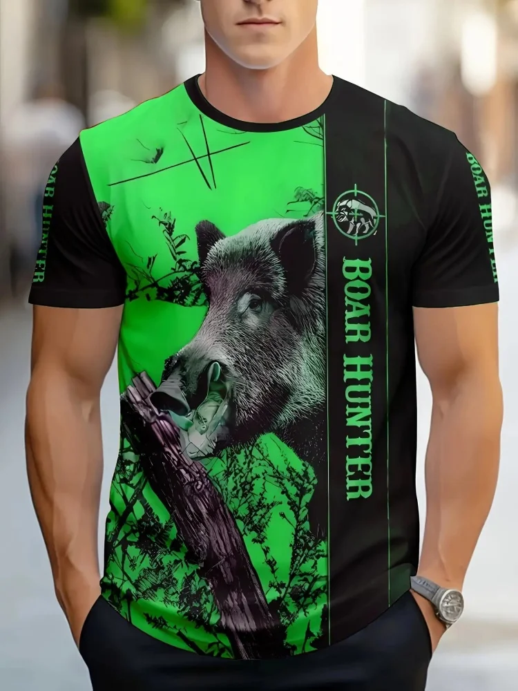 Kaos Pria Motif Babi Hutan Hij - Hunting And Outdoor Shop ulasan dan harga